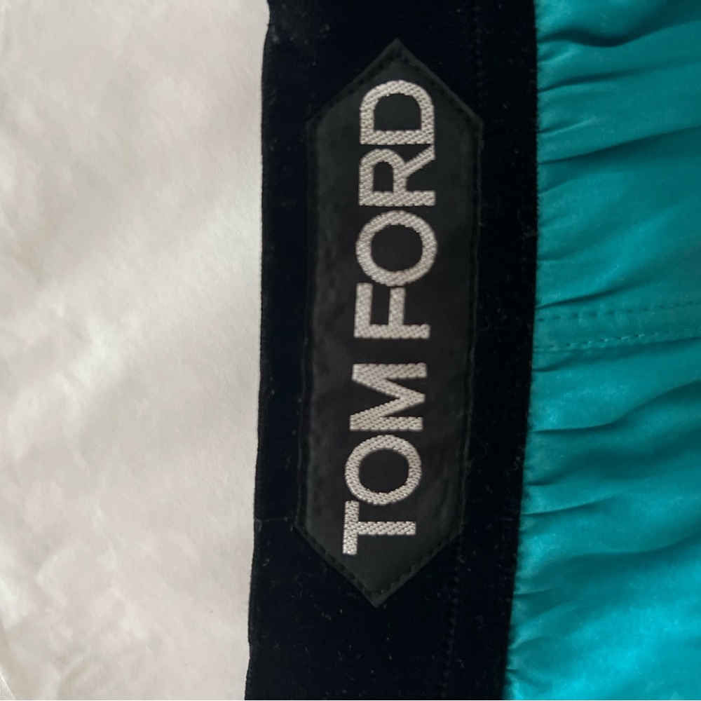 Blue silk Tomford shorts